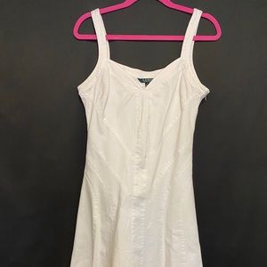 Ralph Lauren white stretch denim dress